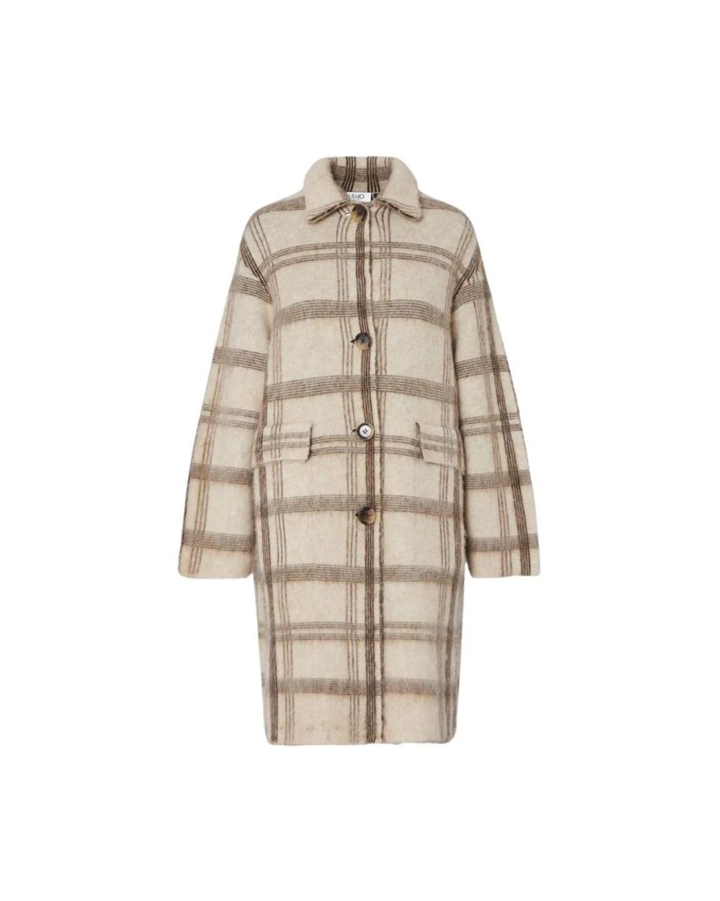 Liu Jo Natural Single-Breasted Coats