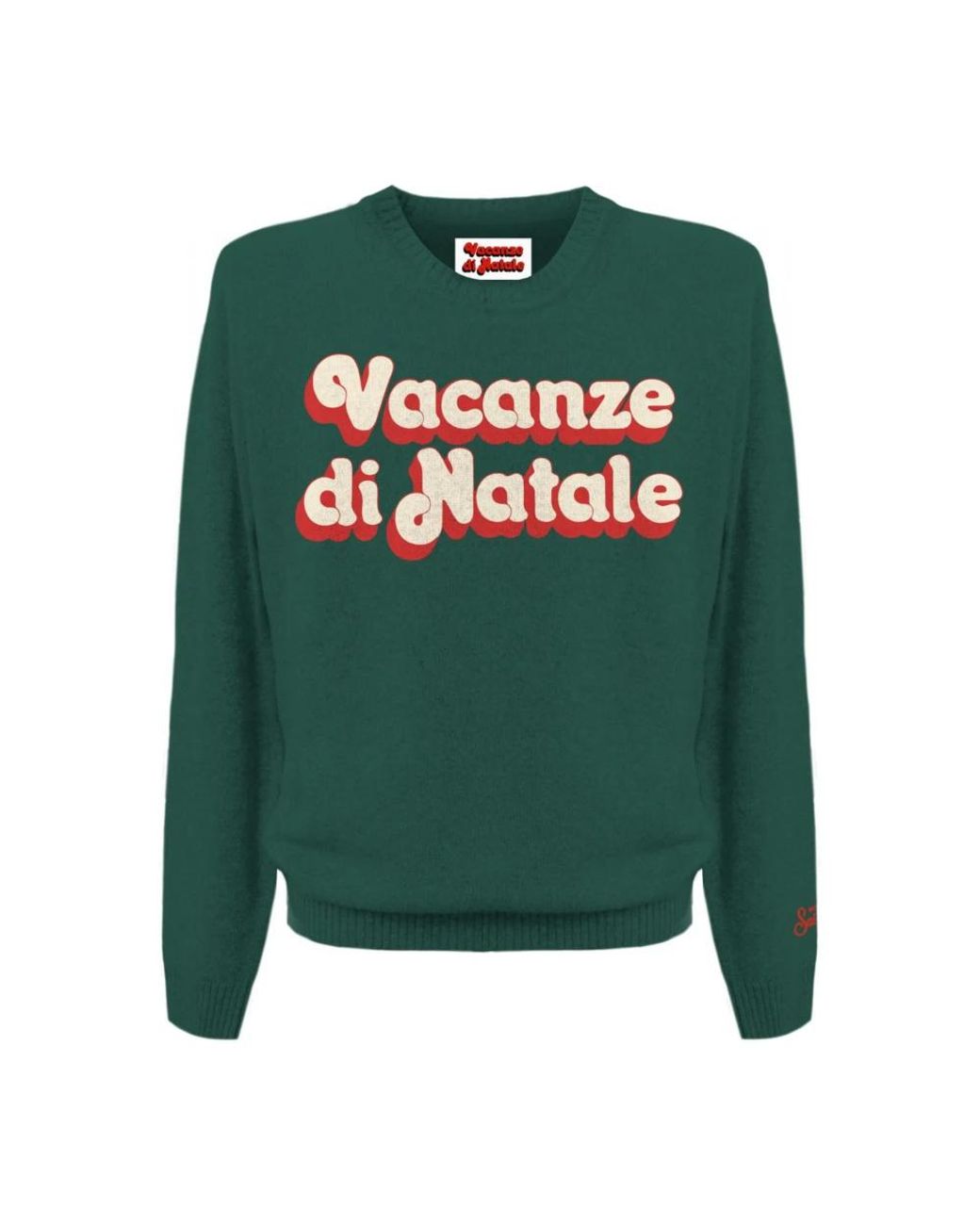 Mc2 Saint Barth Green Round-Neck Knitwear for men