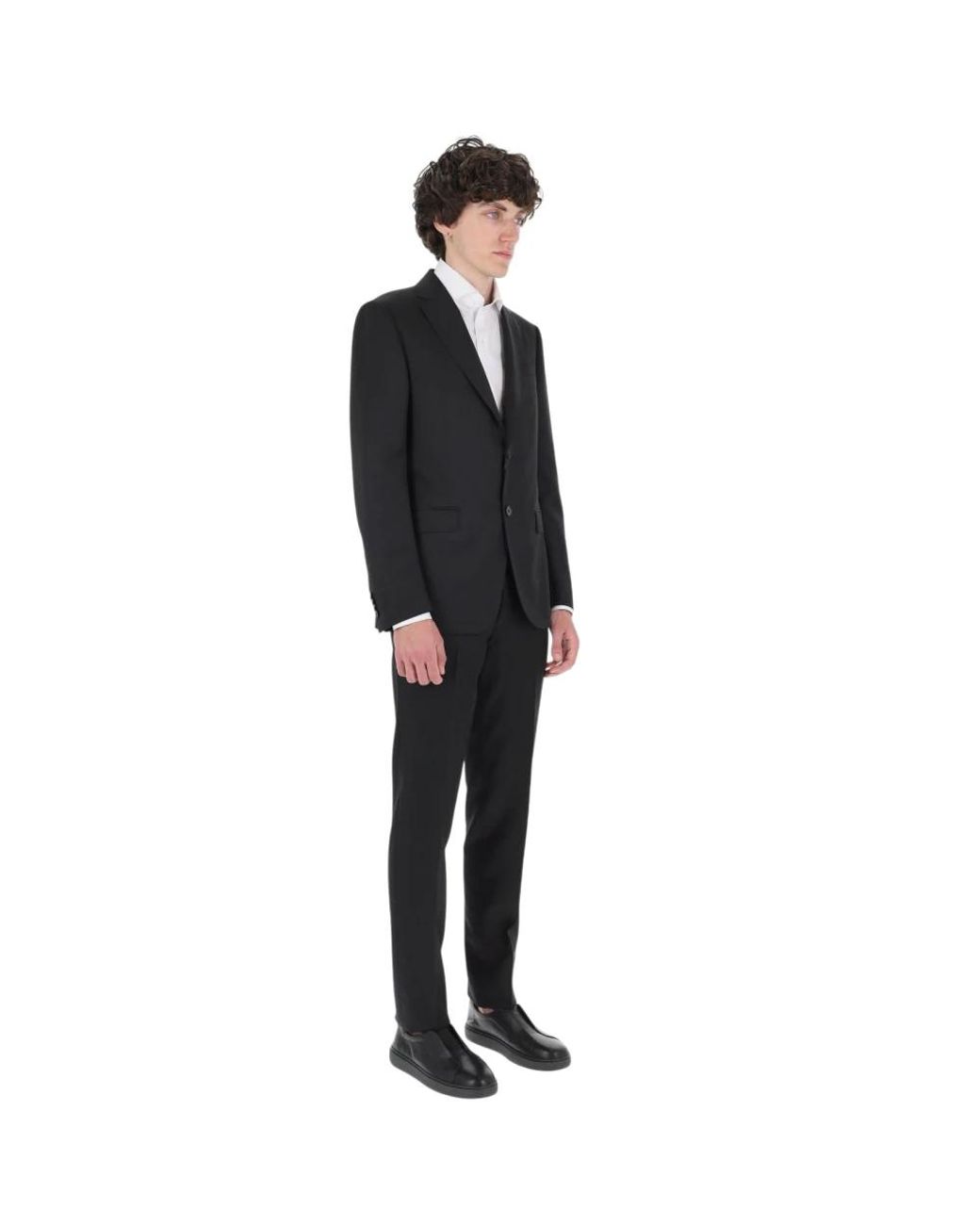 Zegna Black Single Breasted Suits for men