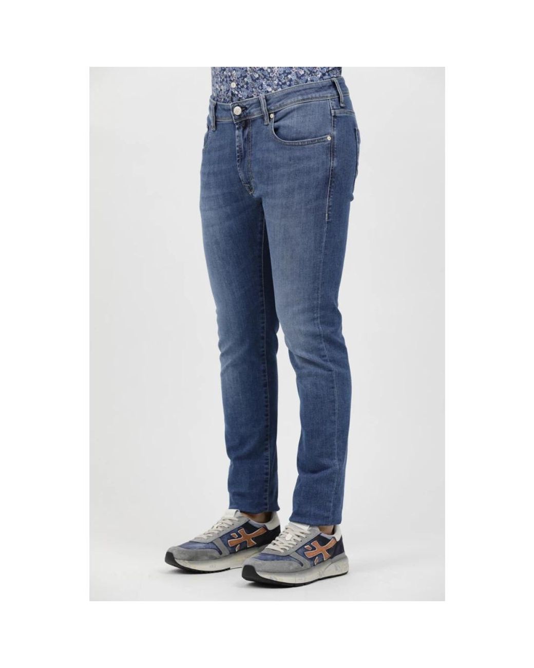 Incotex Blue Slim Fit Jeans for men