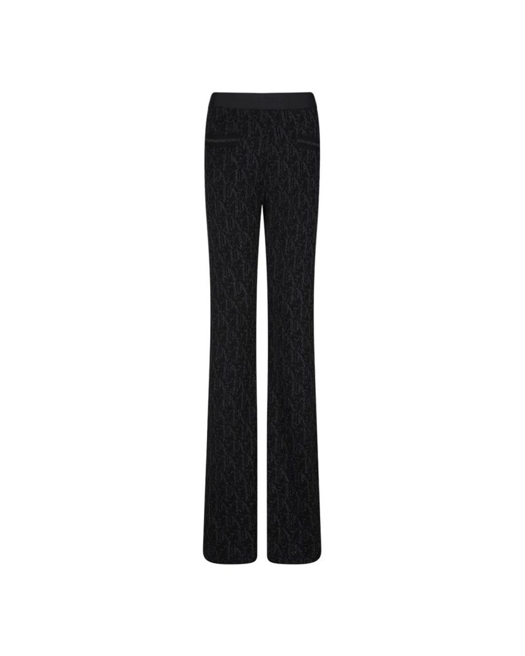 Palm Angels Black Wide Trousers