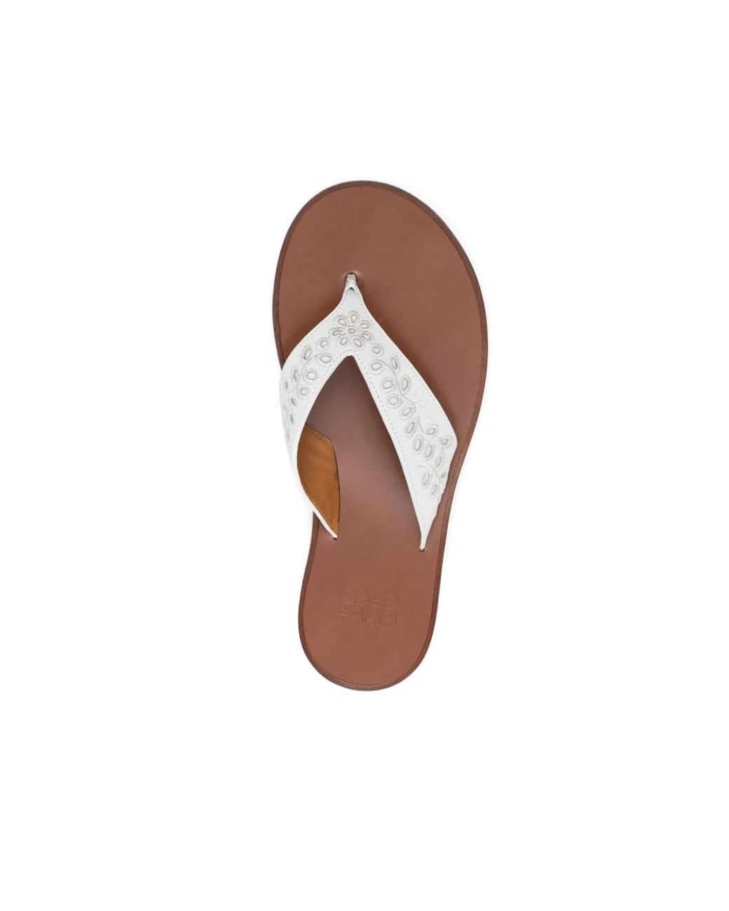 Chloé White Flip Flops