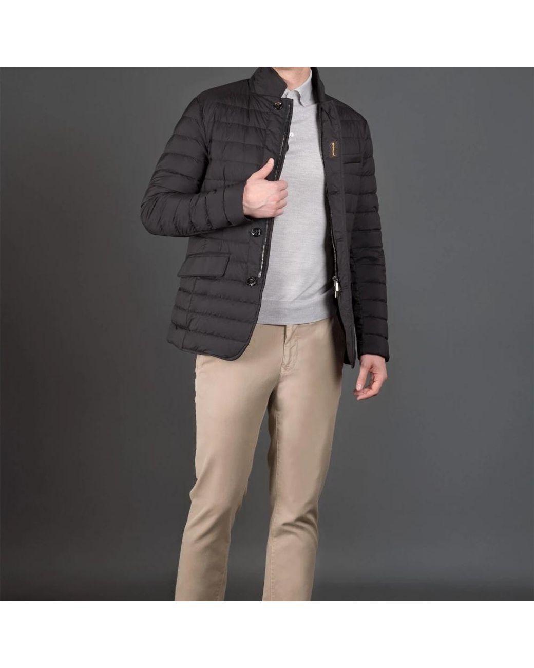 Moorer Black Down Jackets for men