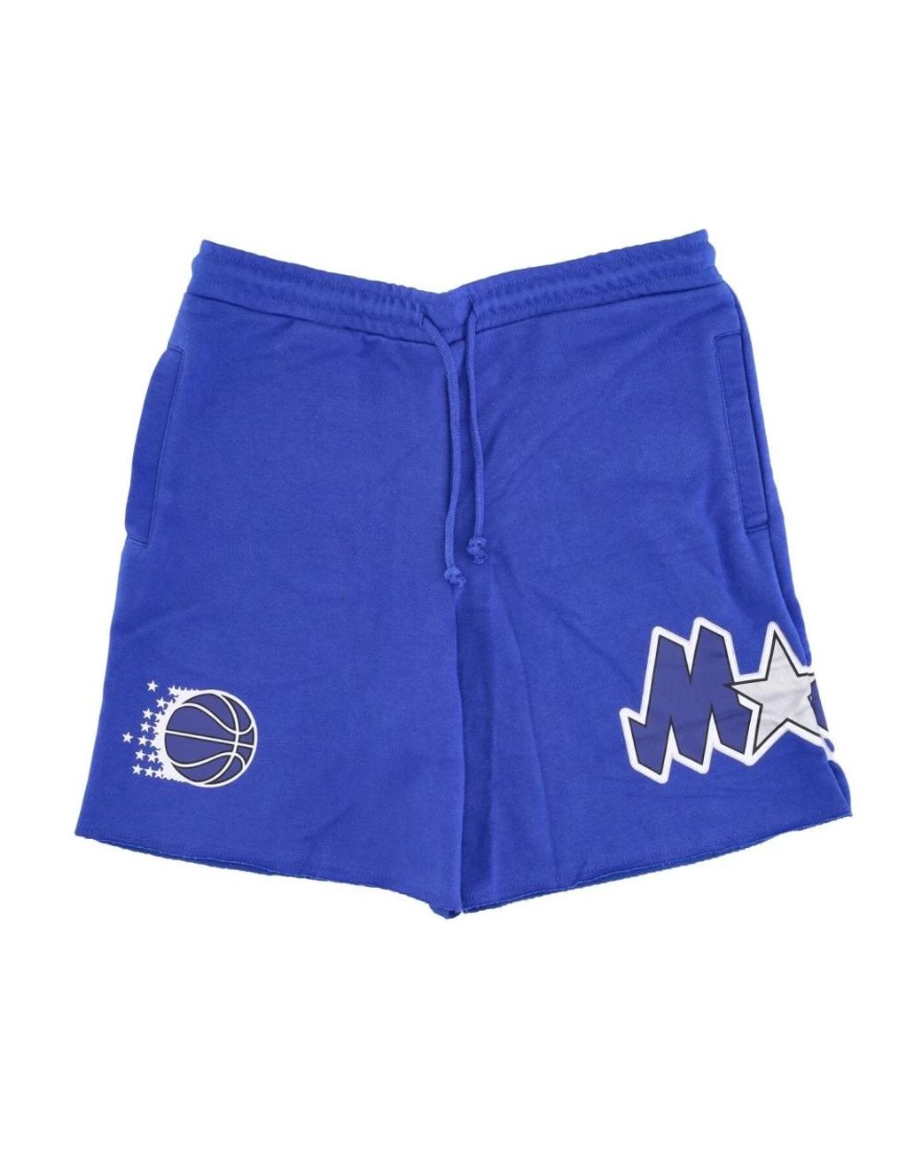 Mitchell & Ness Korte Broeken ,Blauw ,Katoen Orlando Magic French Terry Shorts in het Blue voor heren