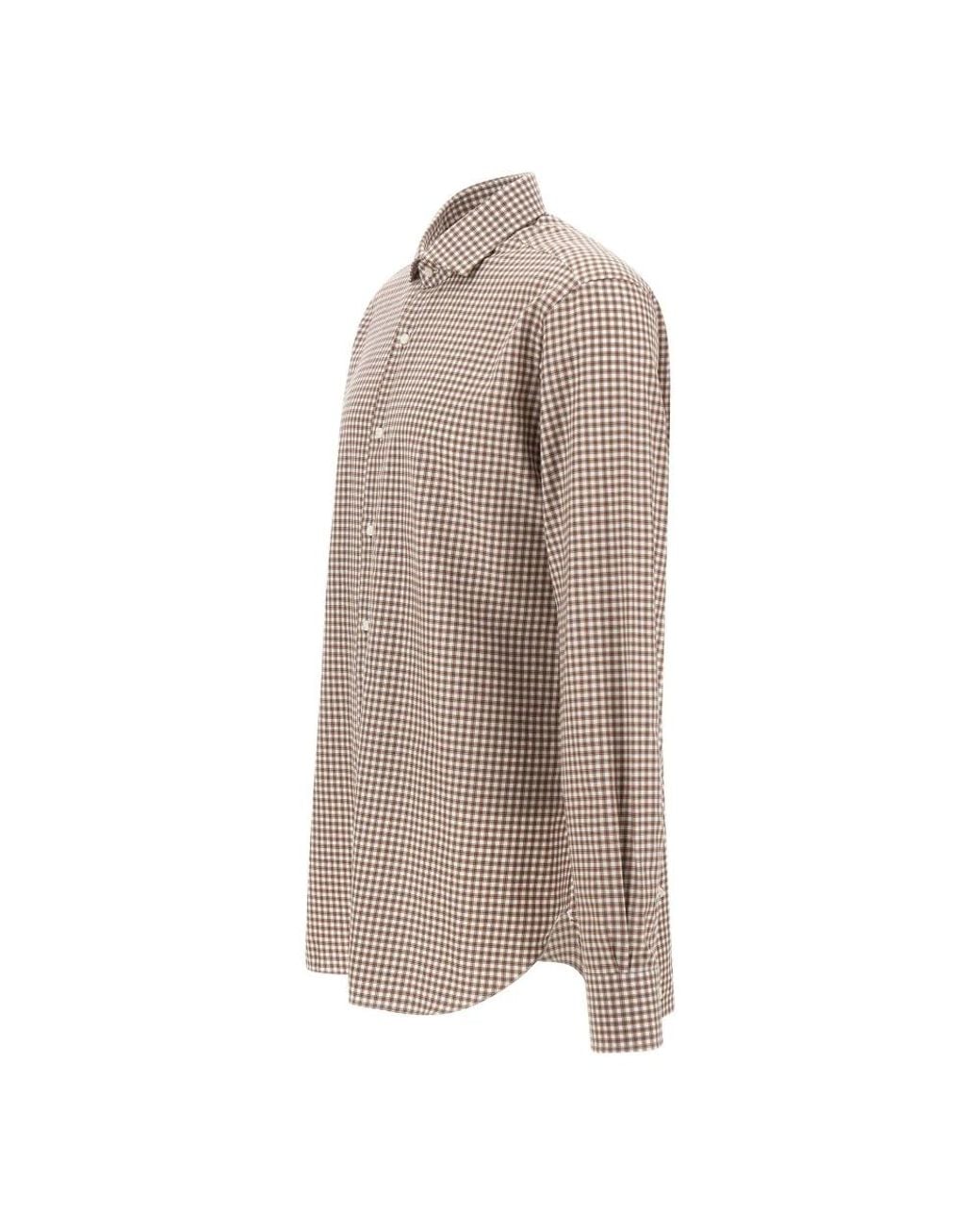 Barba Napoli Brown Casual Shirts for men