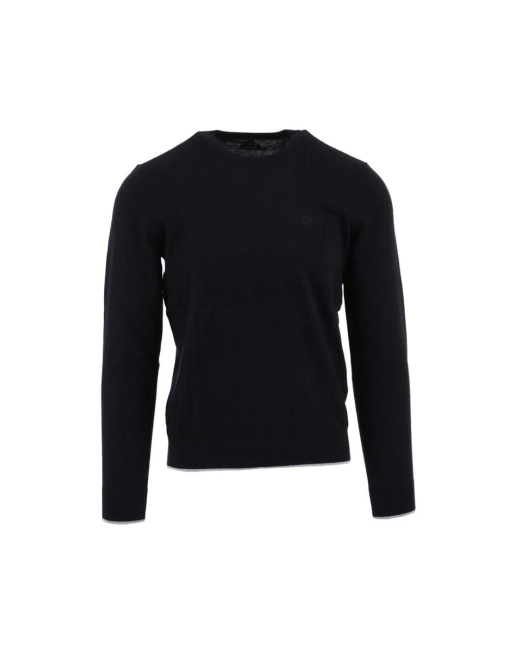ARMANI EXCHANGE Black Round-Neck Knitwear for men