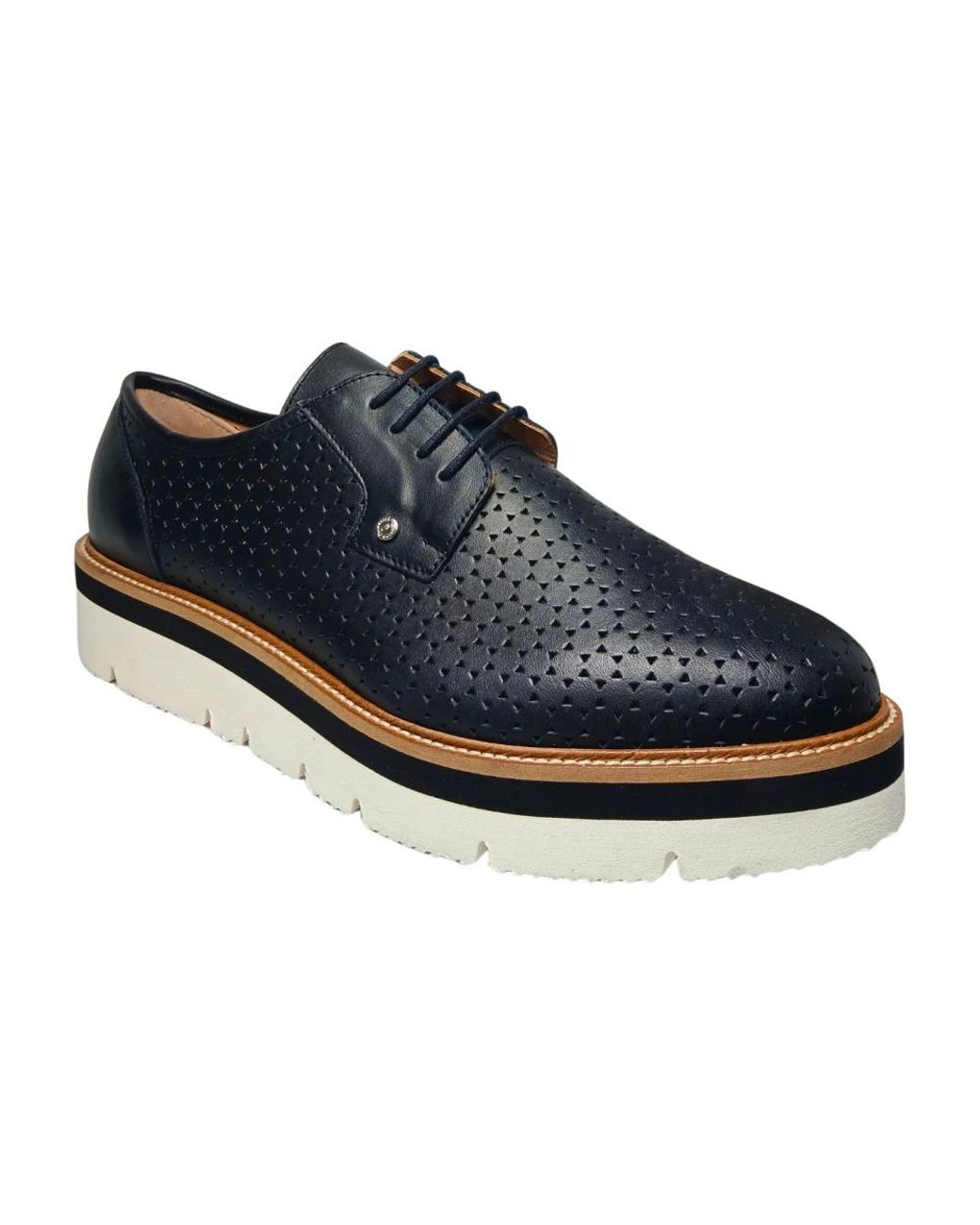 Pollini Blue Laced Shoes