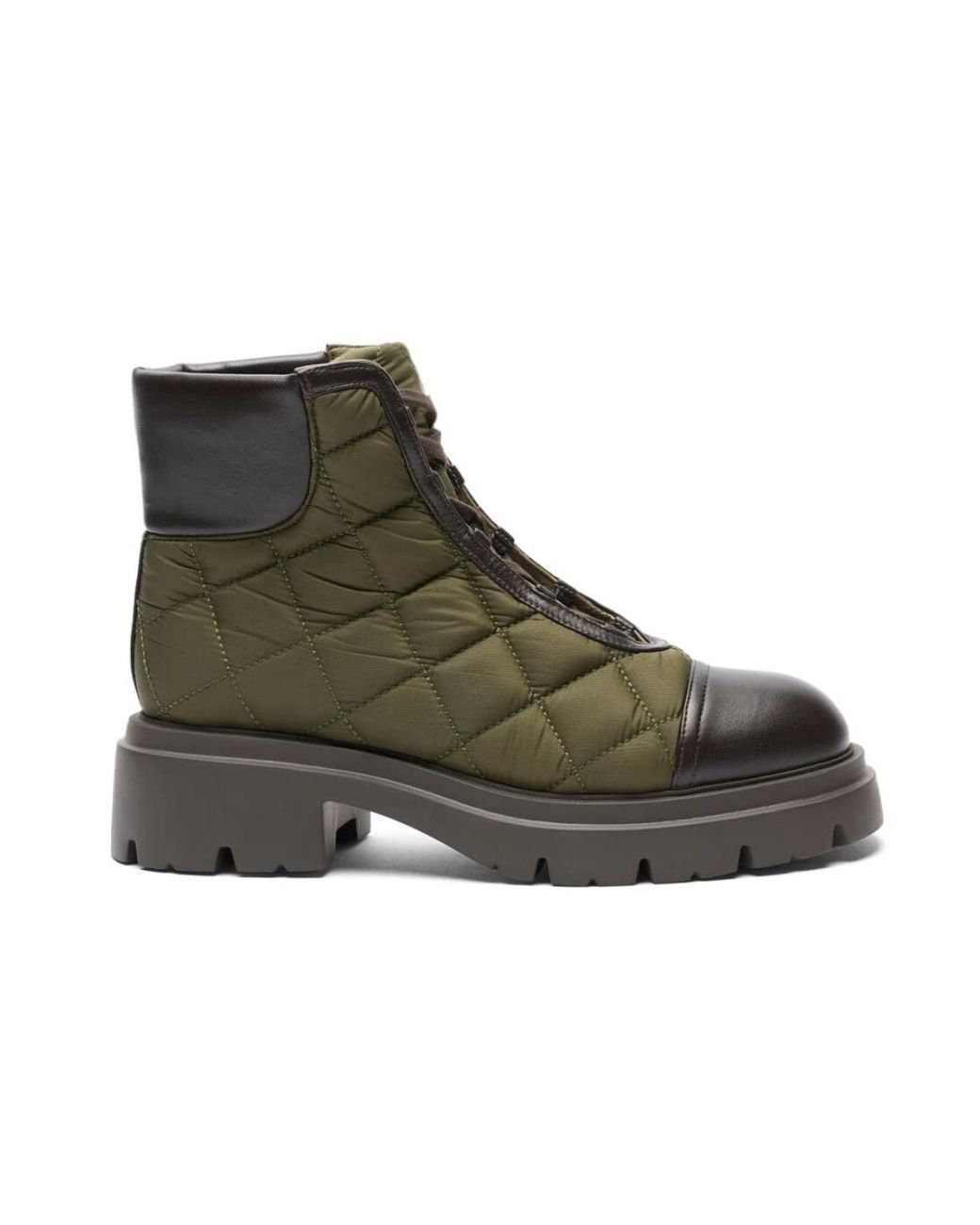 Stuart Weitzman Green Lace-Up Boots