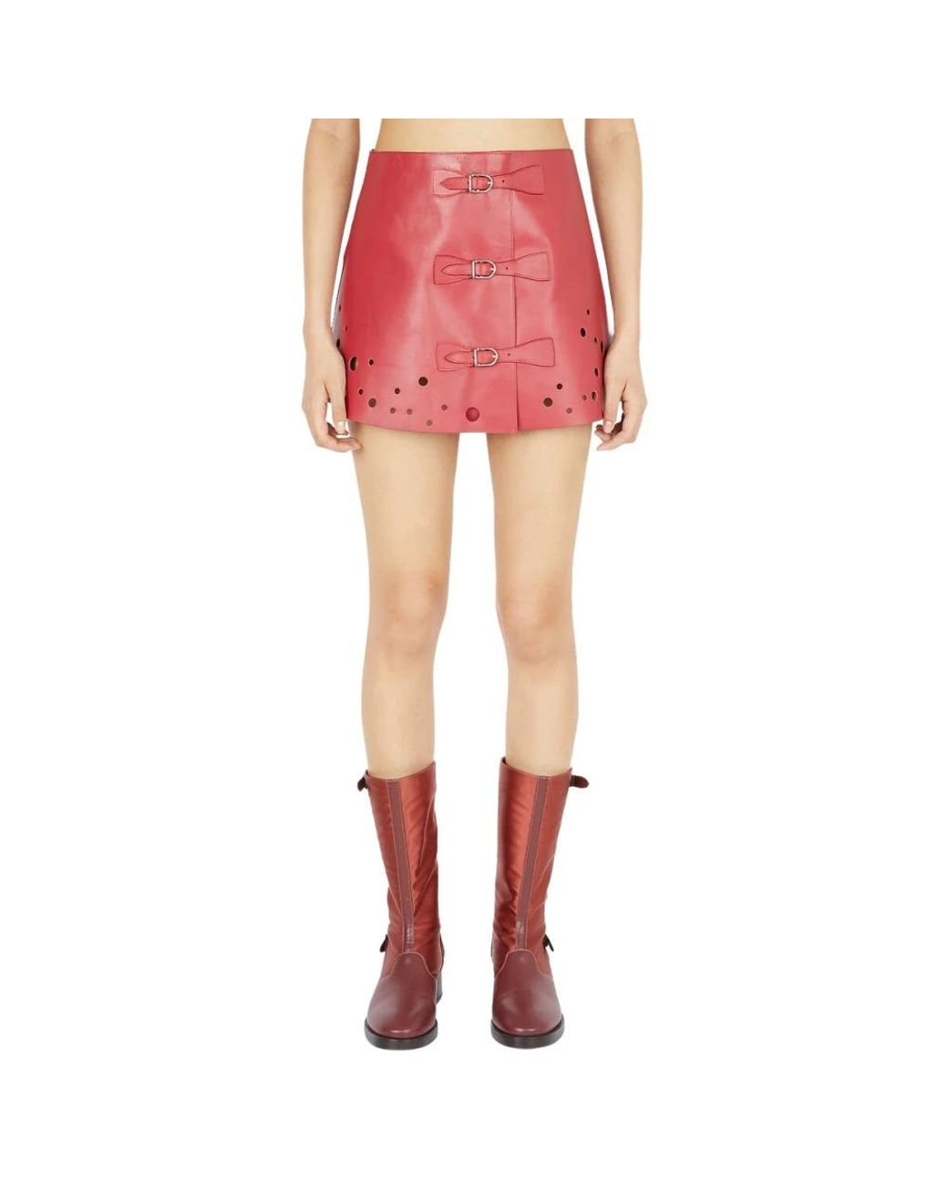 DURAZZI MILANO Red Short Skirts