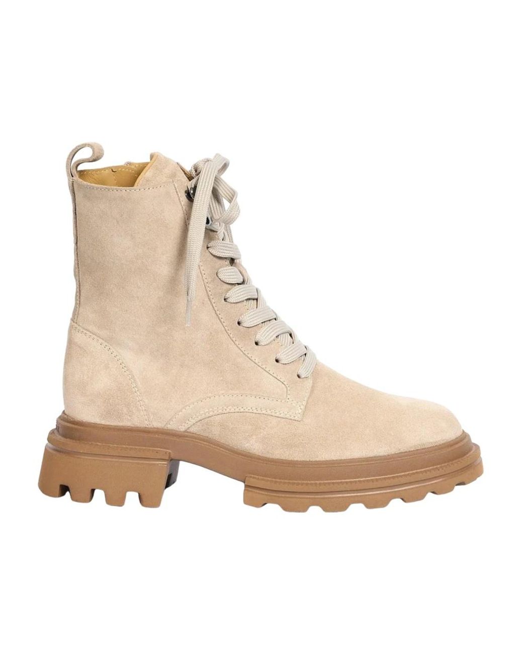 Hogan Natural Lace-Up Boots