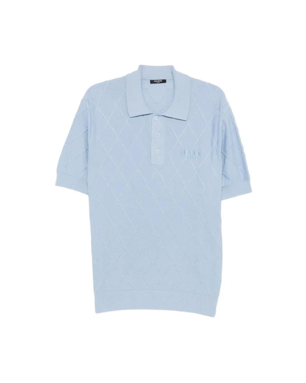 Balmain Blue Polo Shirts for men