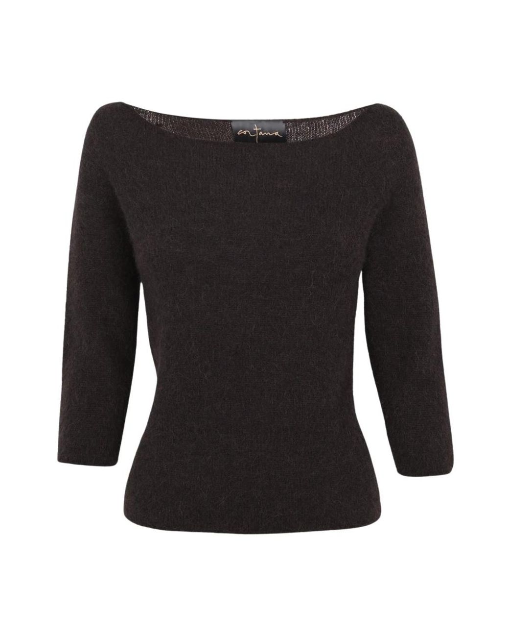 Cortana Black Round-Neck Knitwear