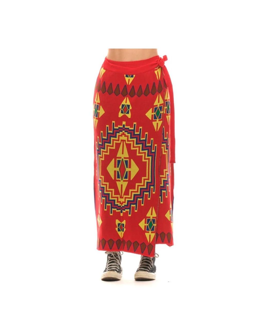 Akep Rokken ,Rood ,Maxi Skirts in het Red