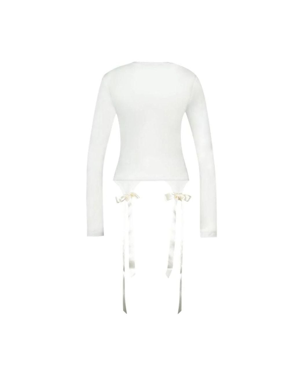 Simone Rocha White Long Sleeve T-Shirts
