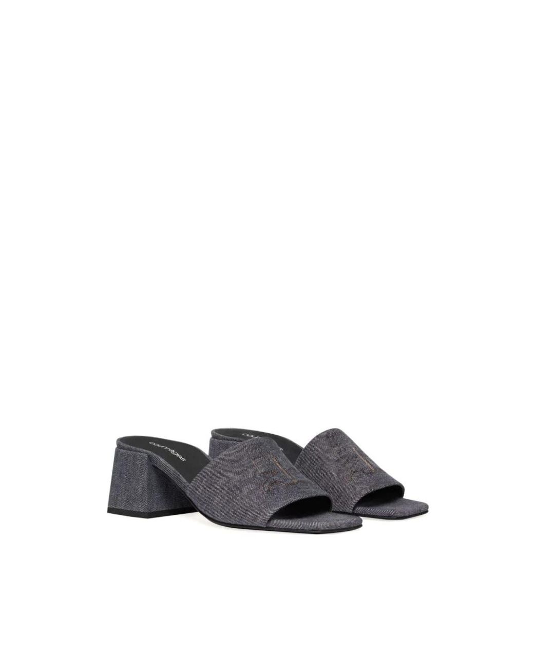 Courreges Blue Heeled Mules