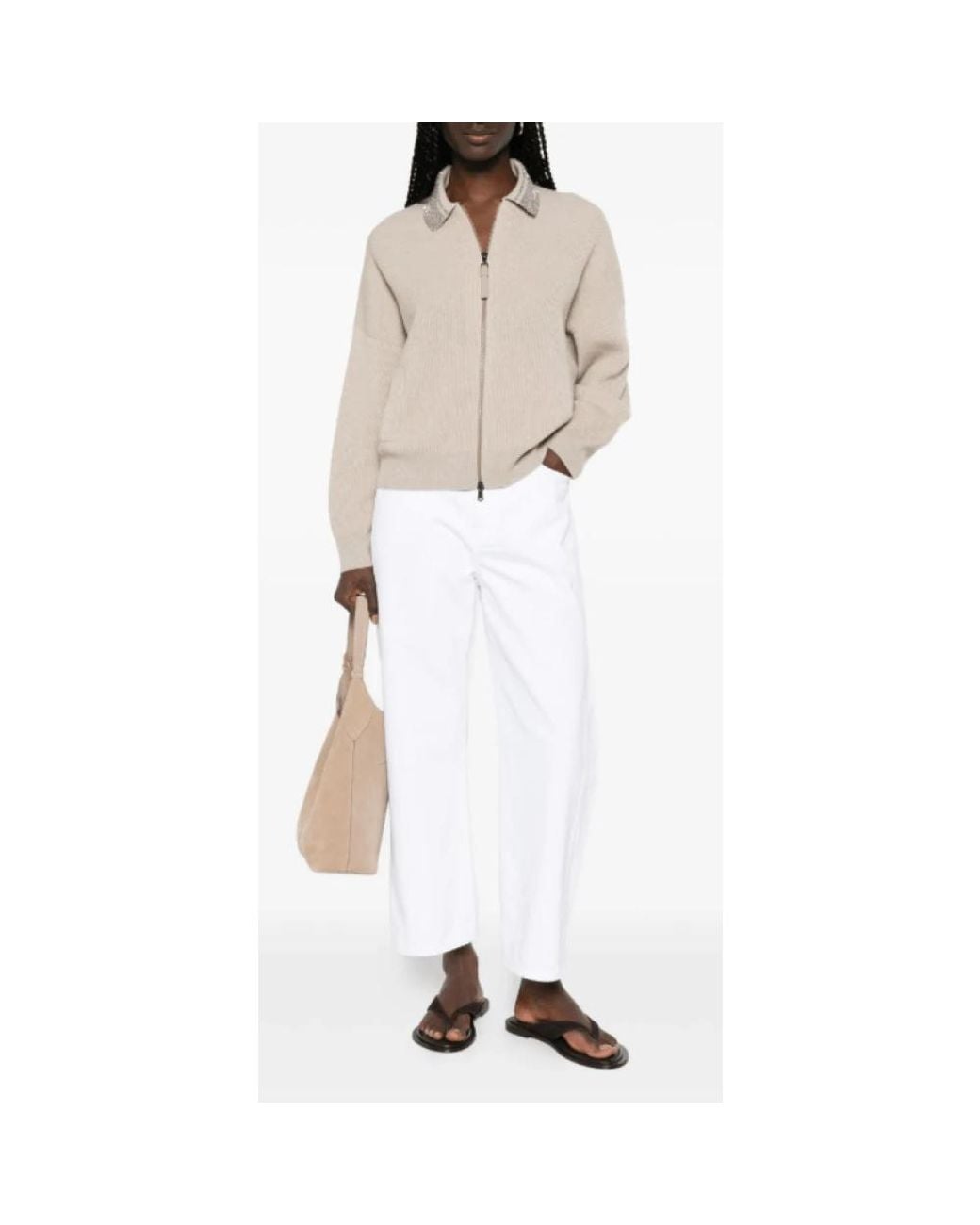 Brunello Cucinelli Natural Cardigans