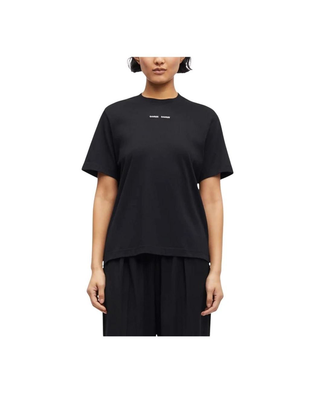 T-Shirts Samsøe & Samsøe de color Black