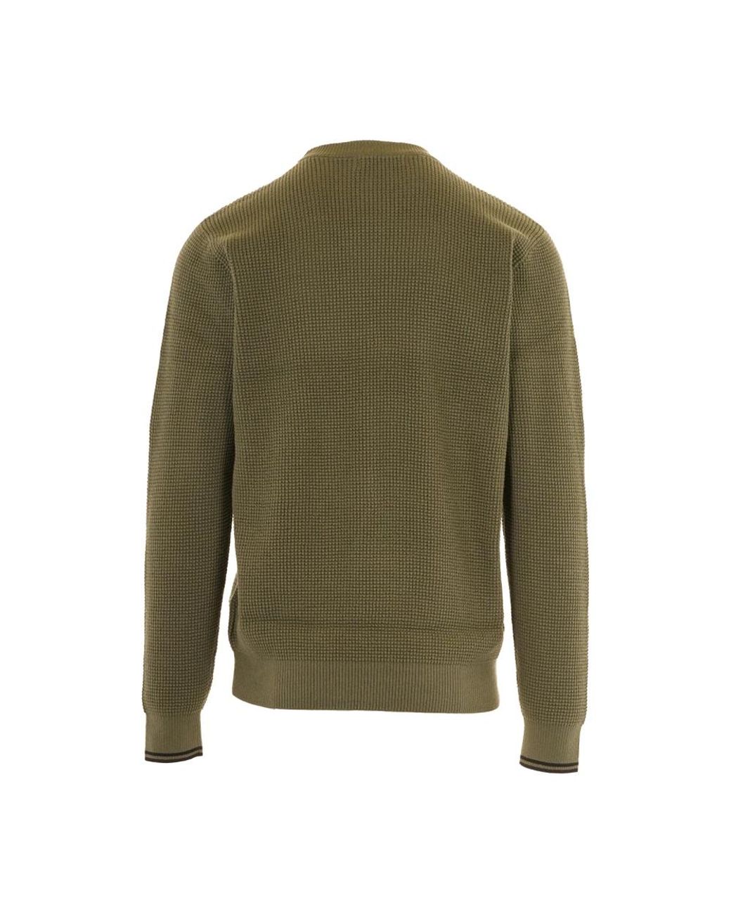 Fred Perry Green Round-Neck Knitwear for men