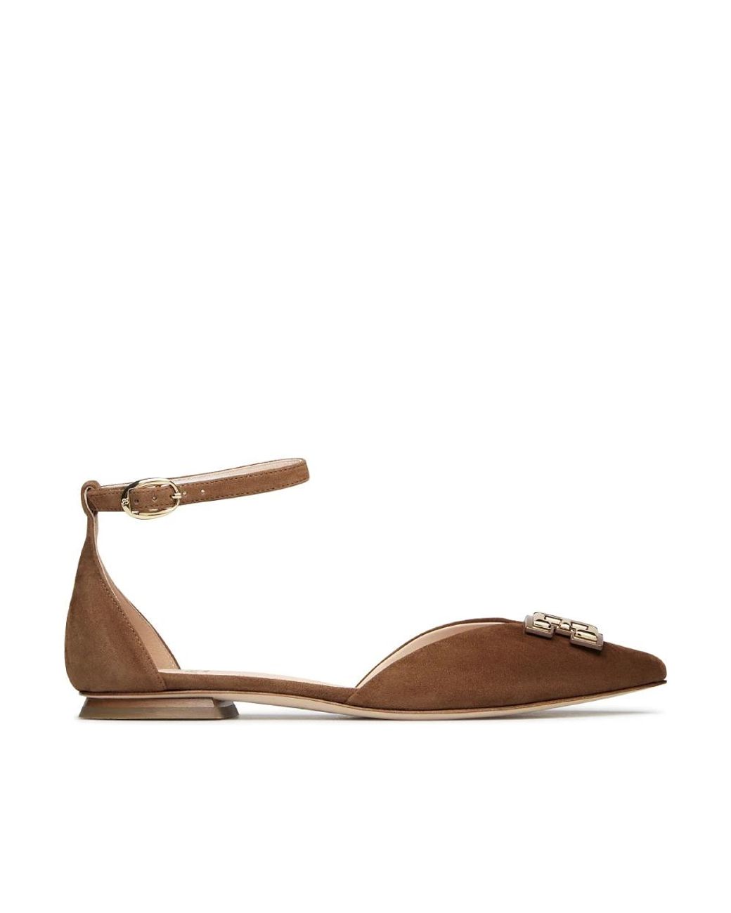 Fabi Brown Wildleder-Ballerina