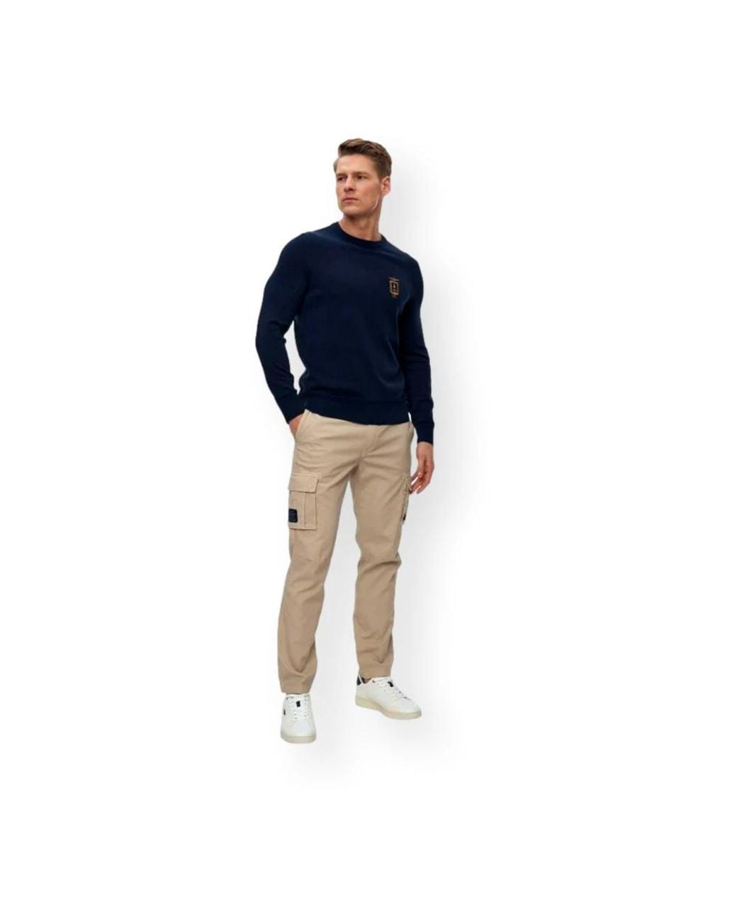 Aeronautica Militare Blue Slim-Fit Trousers for men