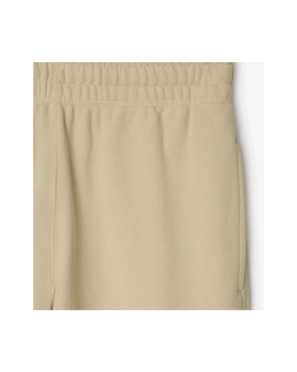 Burberry Natural Check Label Cotton Jogging Pants