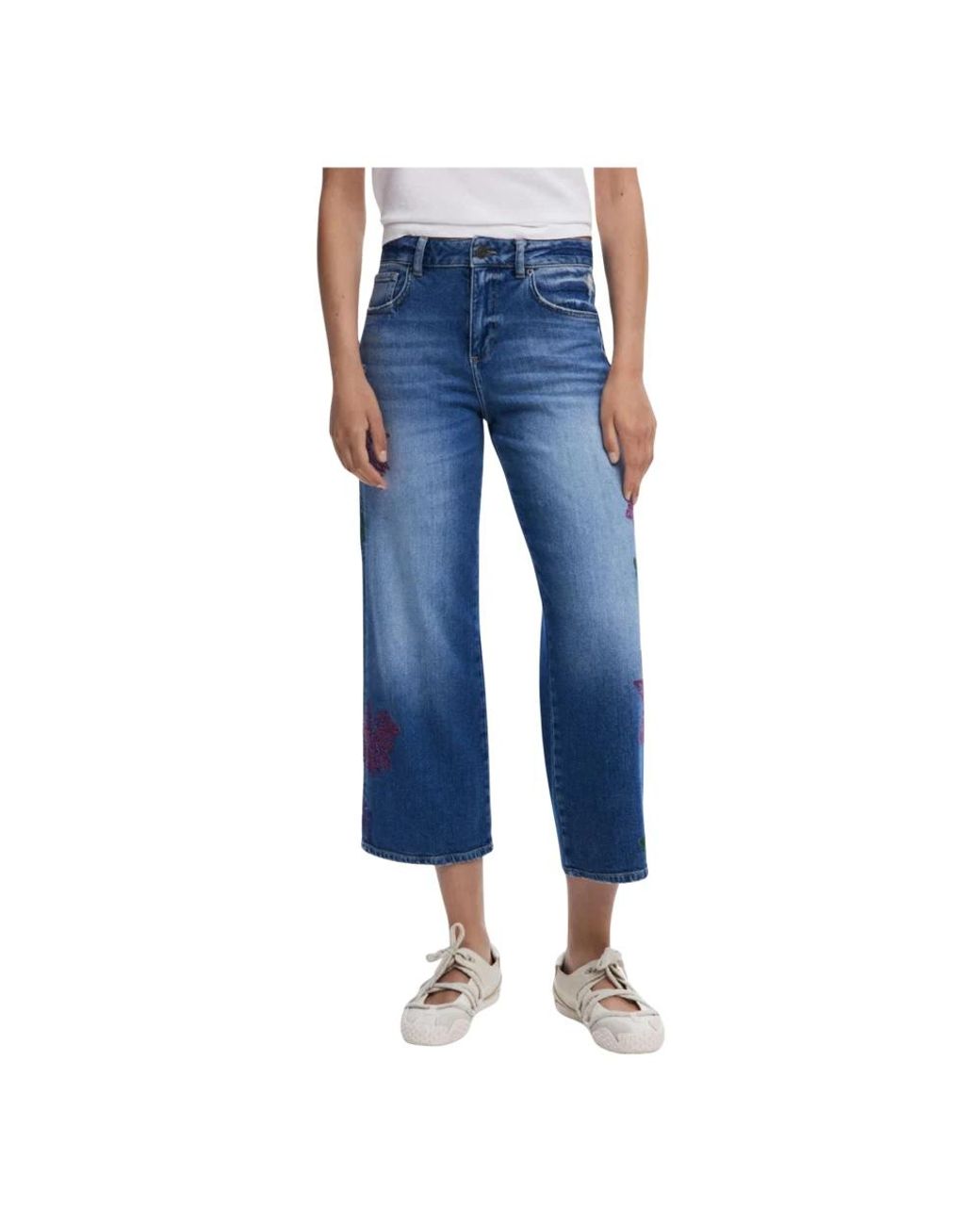 Desigual Blue Cropped Jeans