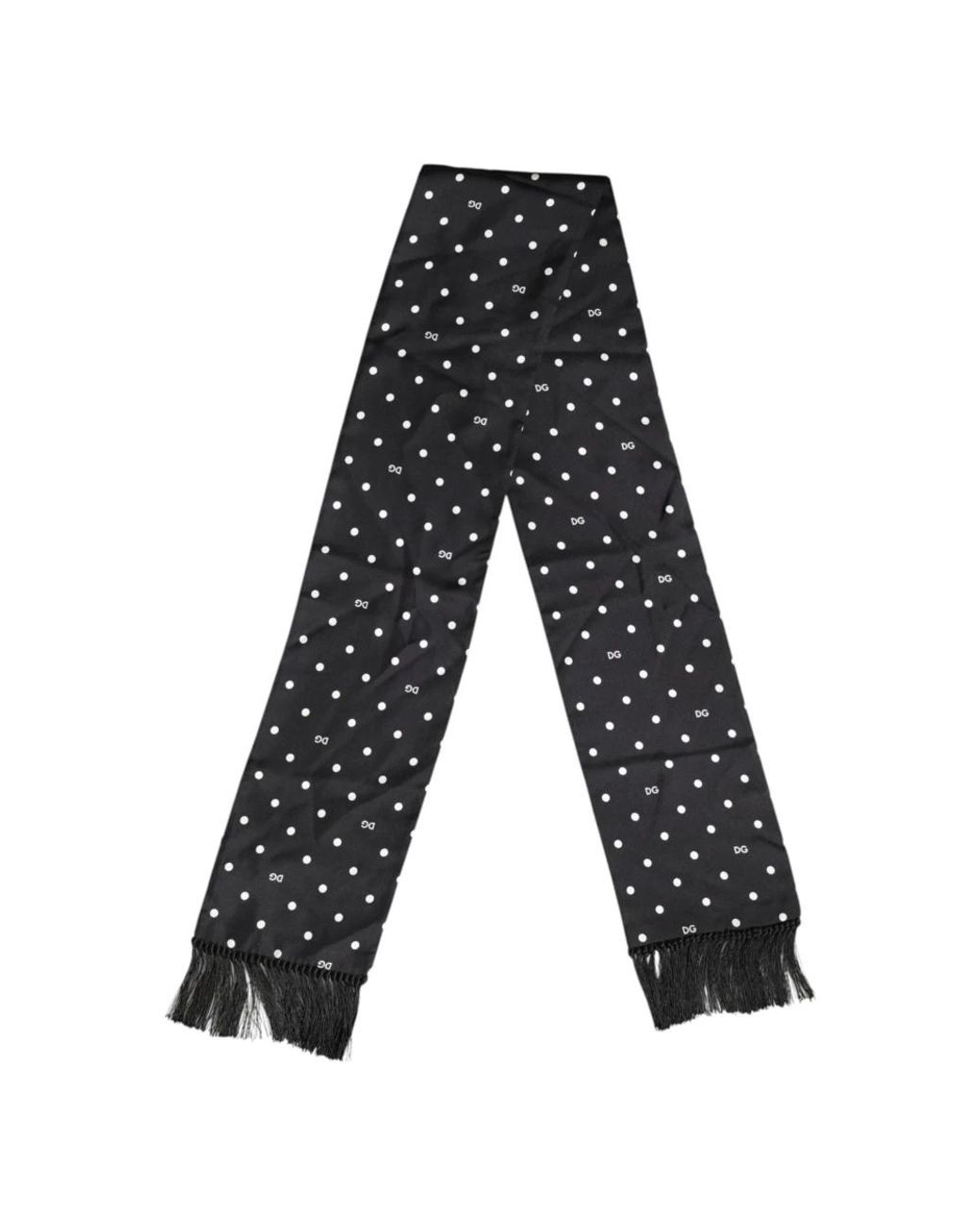 Dolce & Gabbana Black Silk Scarves