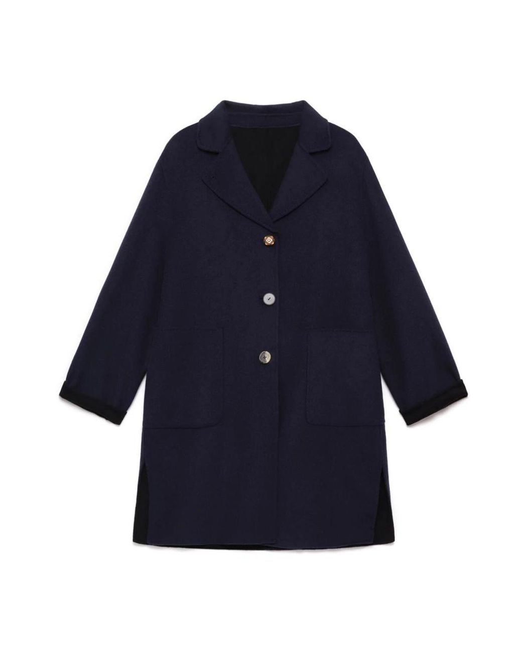Maliparmi Blue Single-Breasted Coats