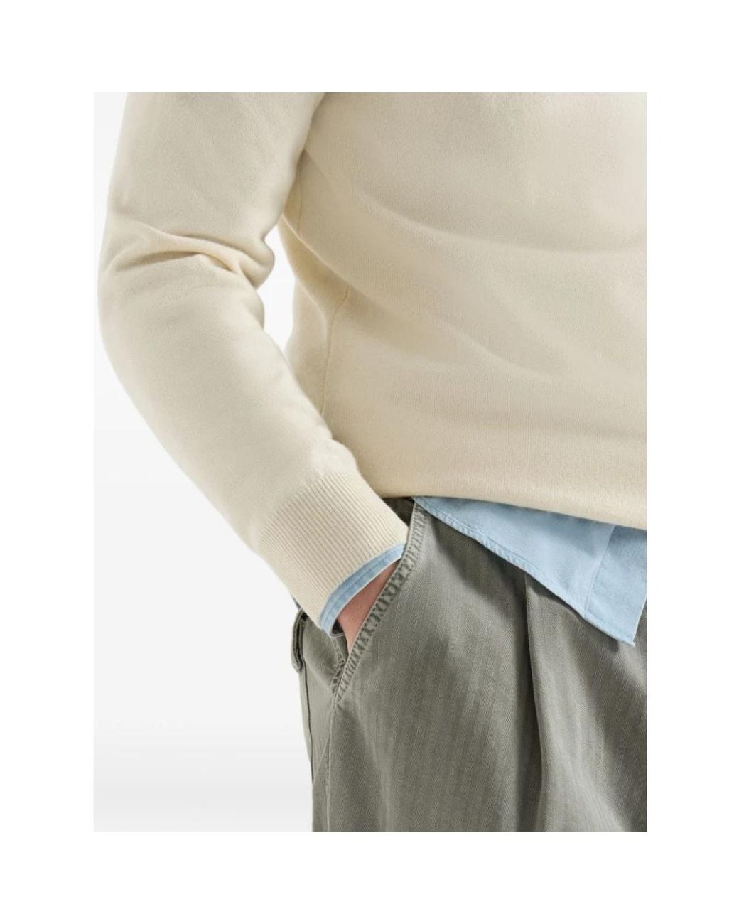 Brunello Cucinelli White Turtlenecks for men