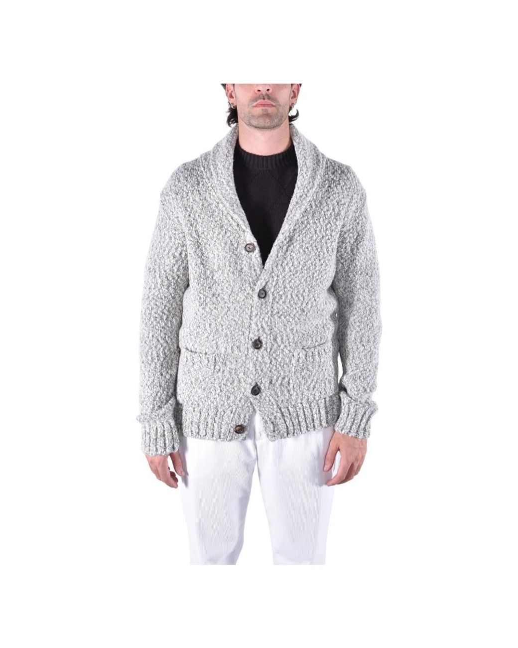 Cardigans Eleventy de hombre de color Gray