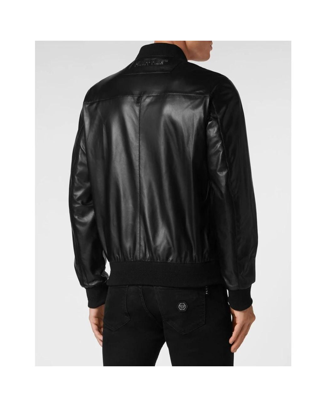 Leather Jackets Philipp Plein de hombre de color Black
