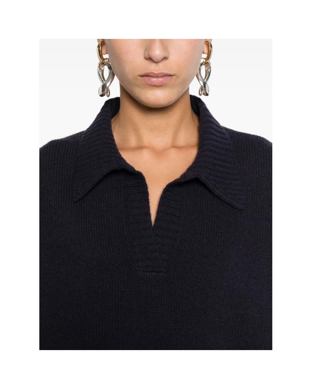 Weekend by Maxmara Blue V-Neck Knitwear