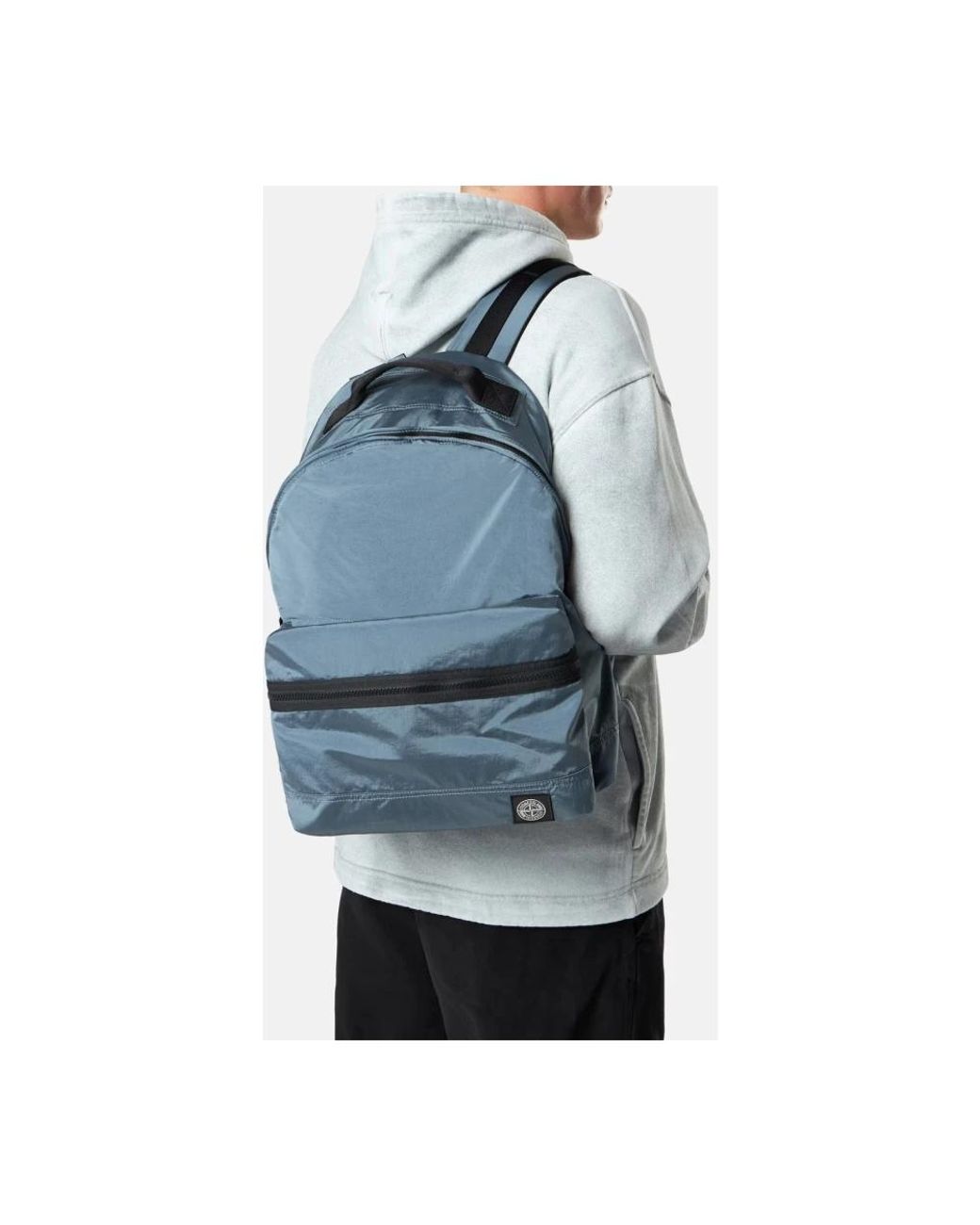 Stone Island Blue Backpacks for men