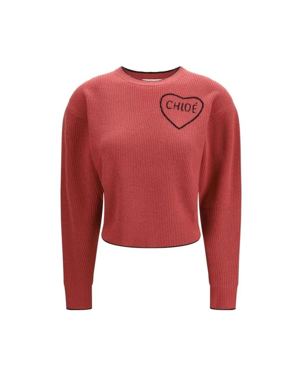 Chloé Red Round-Neck Knitwear