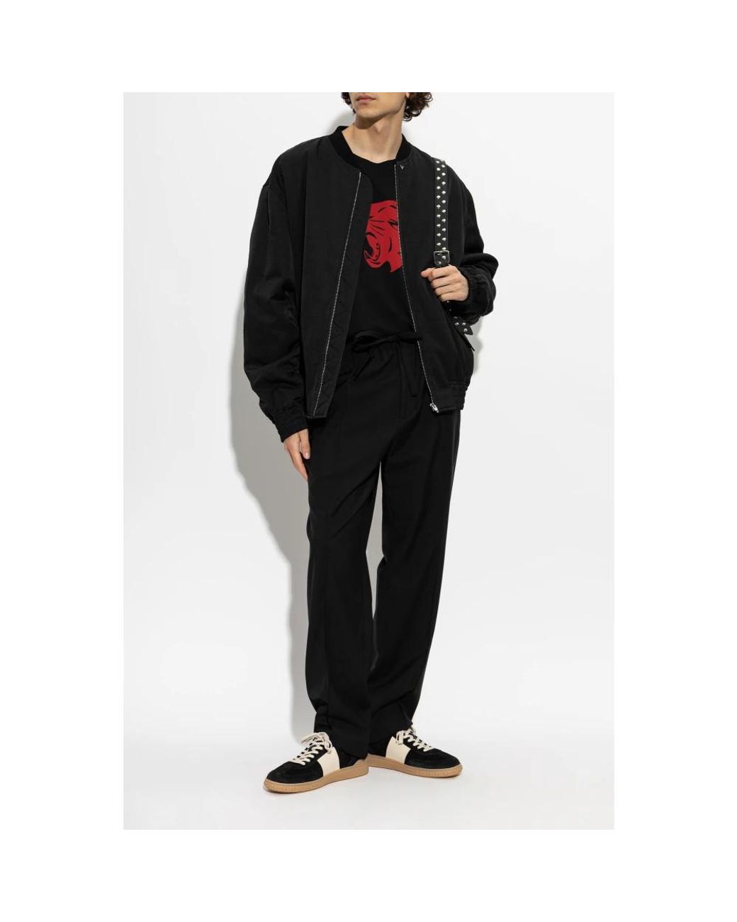Valentino Garavani Black Bomber Jackets for men