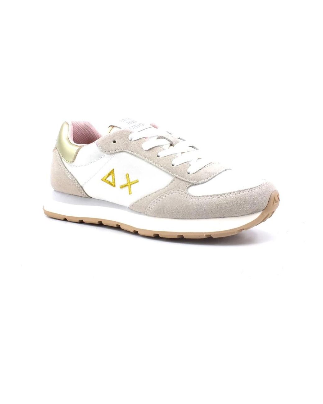 Sun 68 White Sneakers
