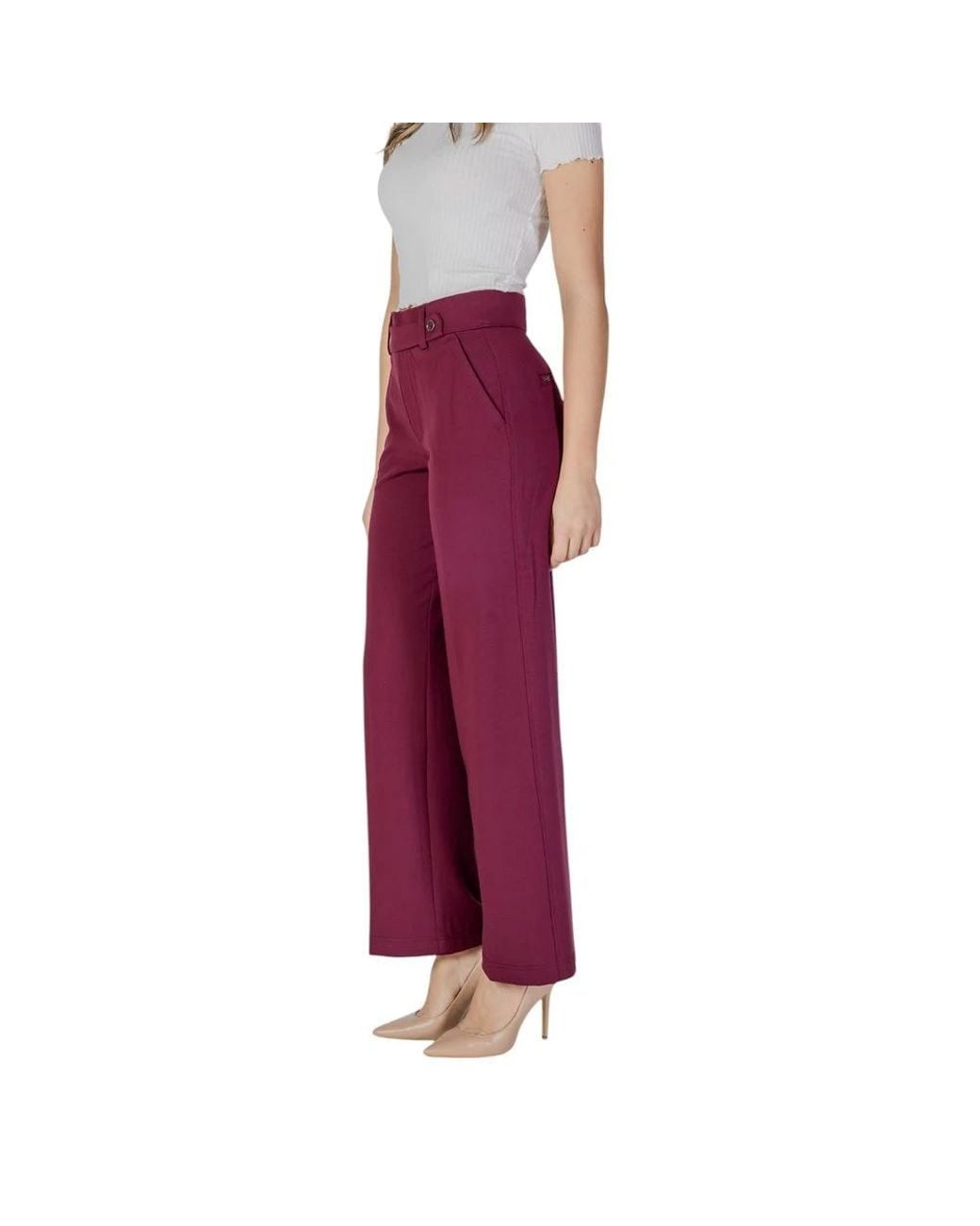 Street One Red Straight Trousers