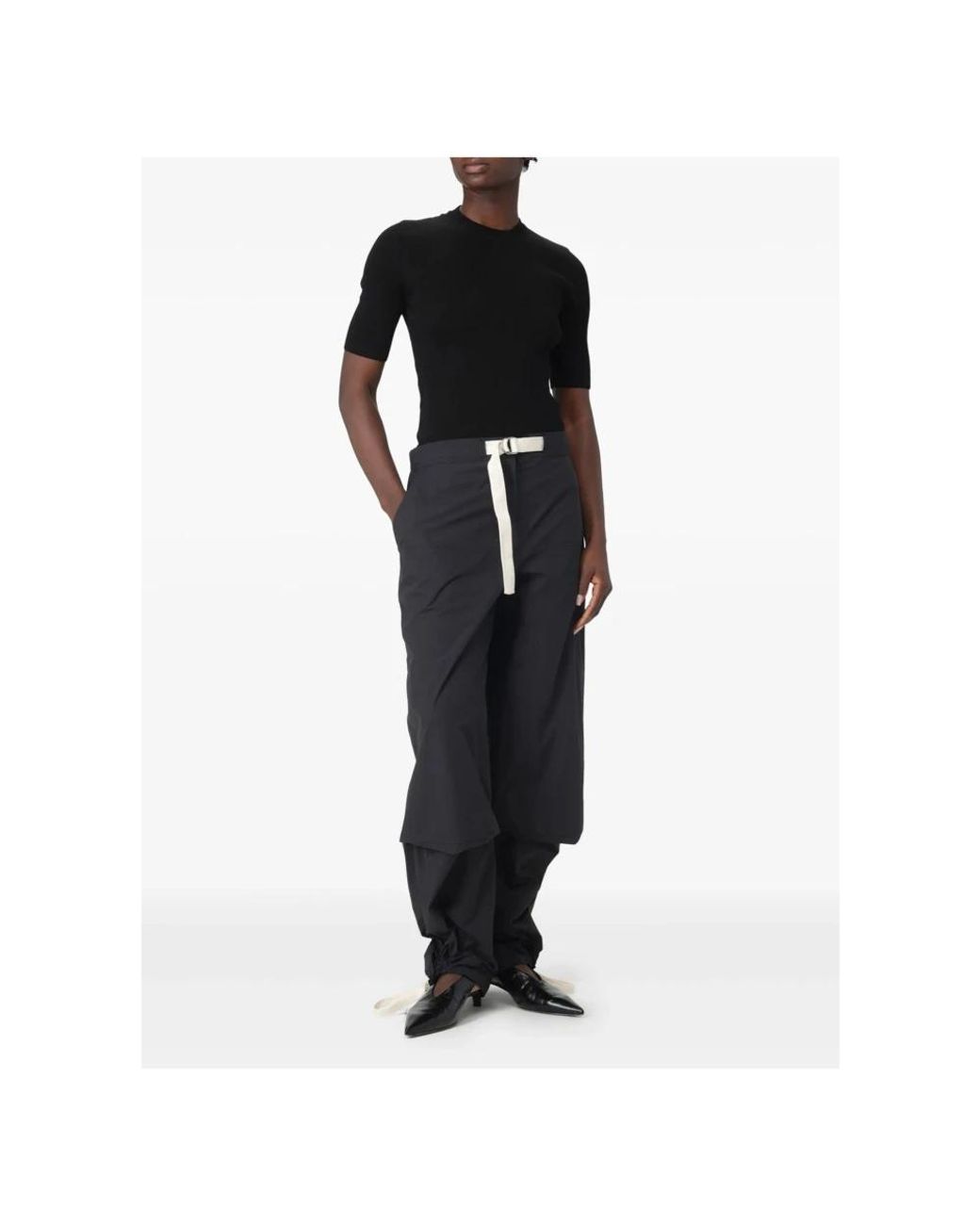 Jil Sander Black Round-Neck Knitwear