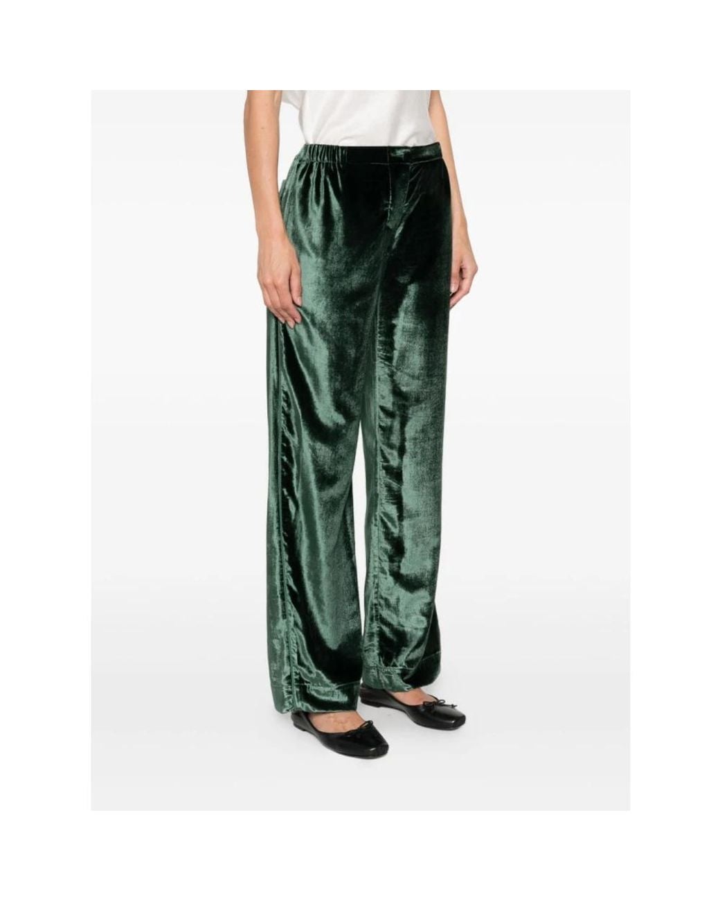 F.R.S For Restless Sleepers Green Straight Trousers