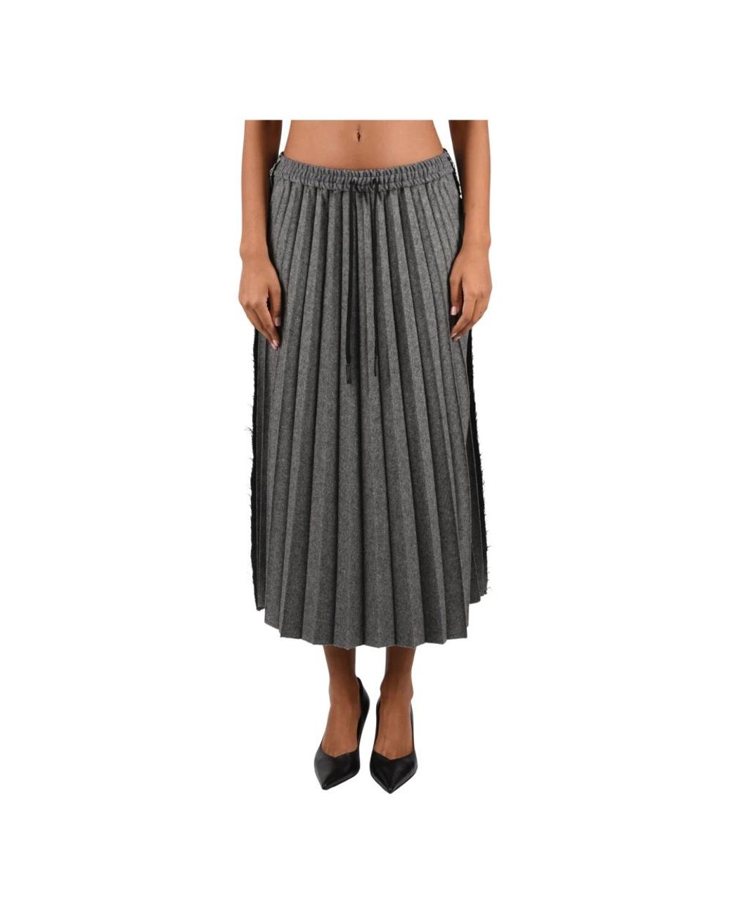 Nine:inthe:morning Midi-Rok in het Gray
