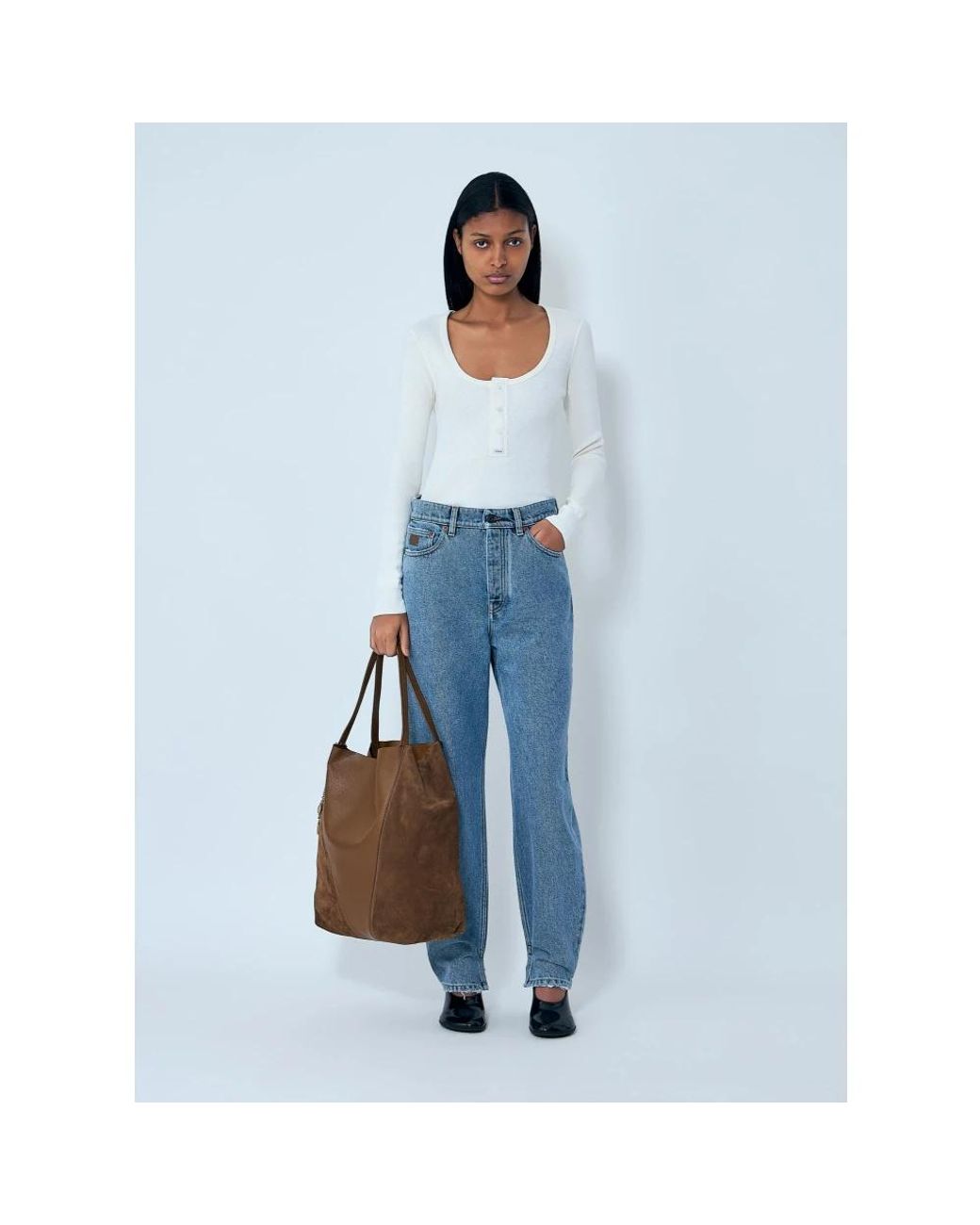 Chloé White Round-Neck Knitwear