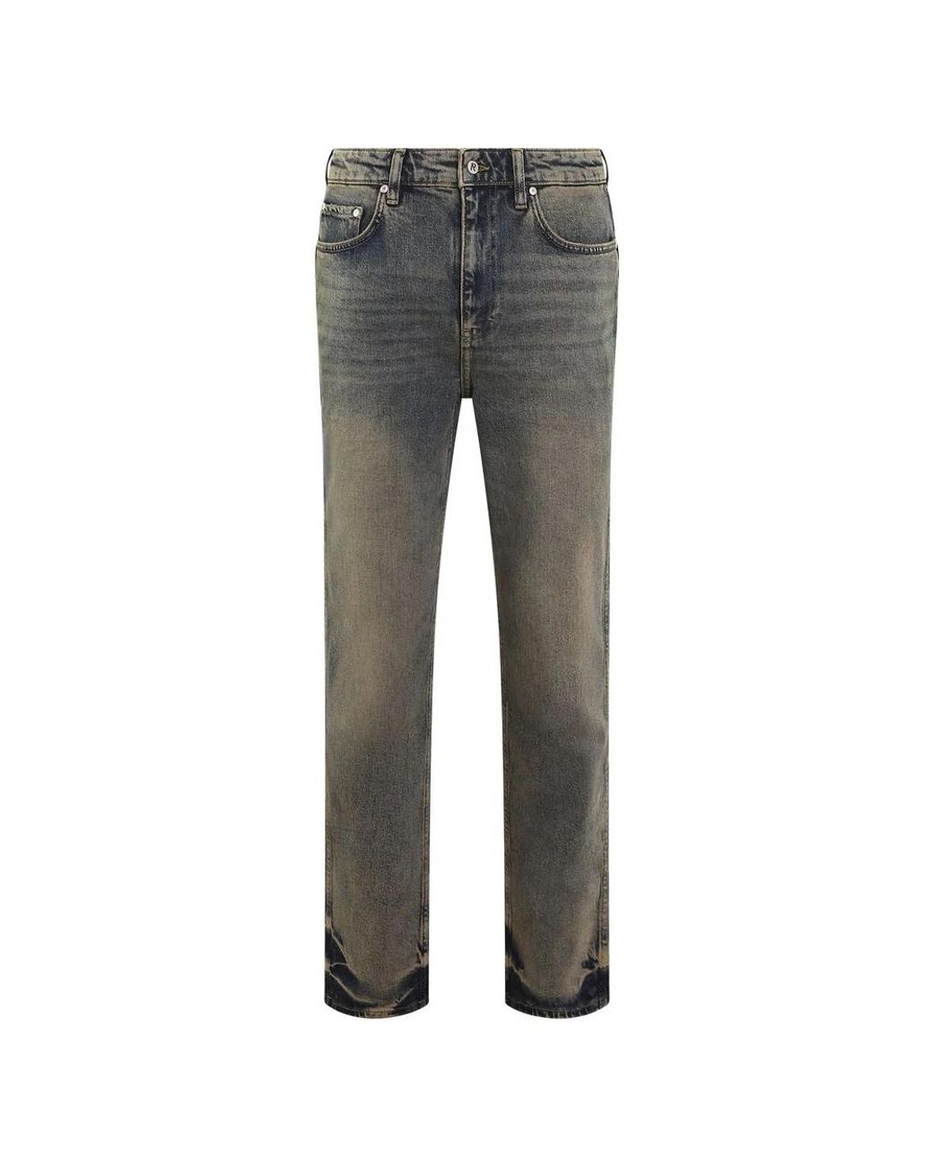 Represent Gray Straight Fit Jeans for men