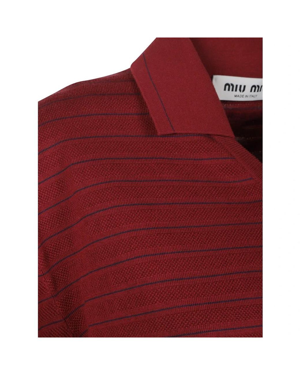 Miu Miu Red V-Neck Knitwear