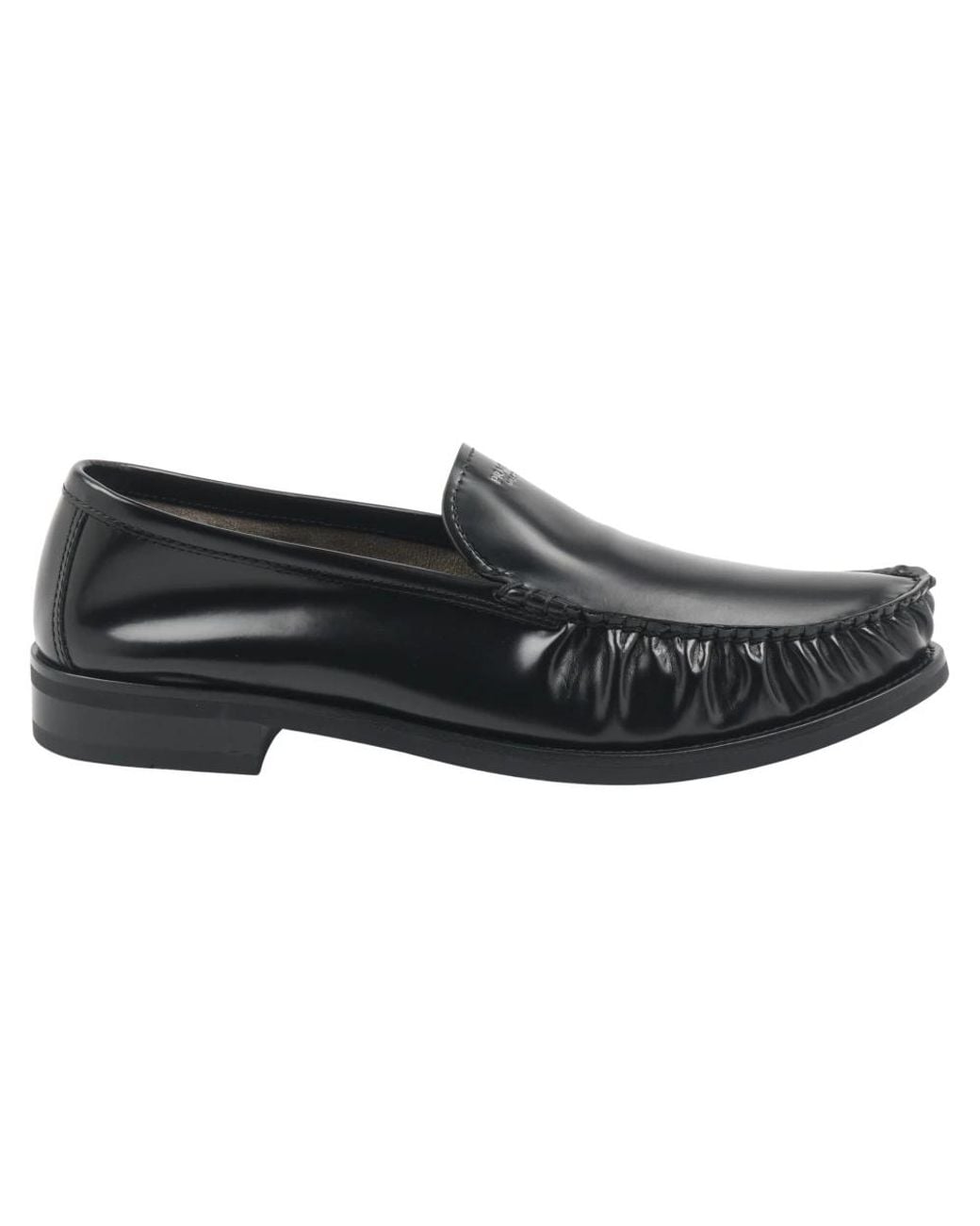 Prada Loafer Aus Gebürstetem Leder in Black für Herren