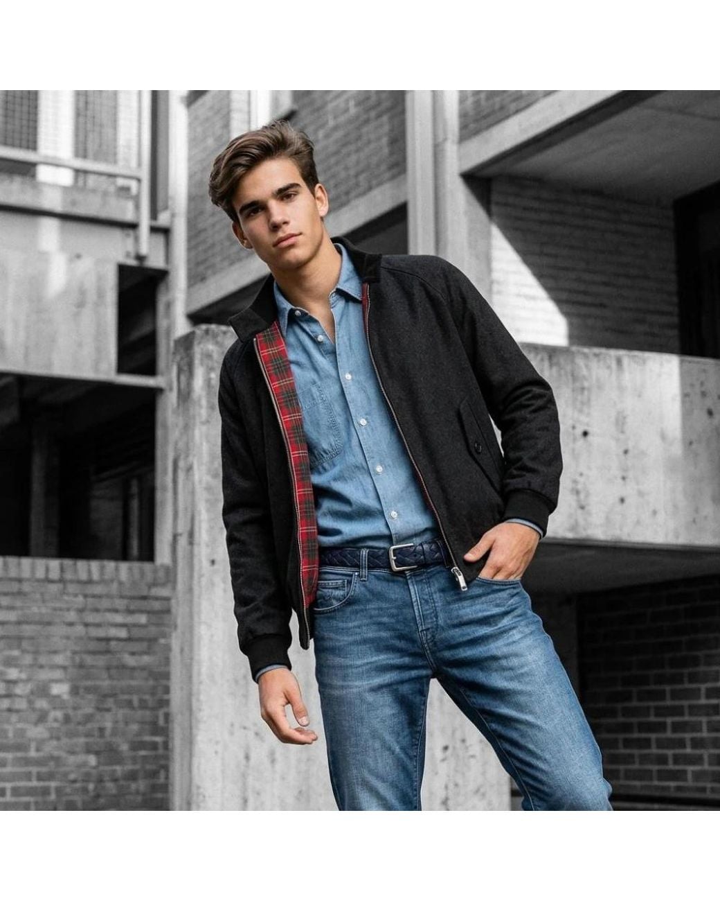 Bomber Jackets Baracuta de hombre de color Black