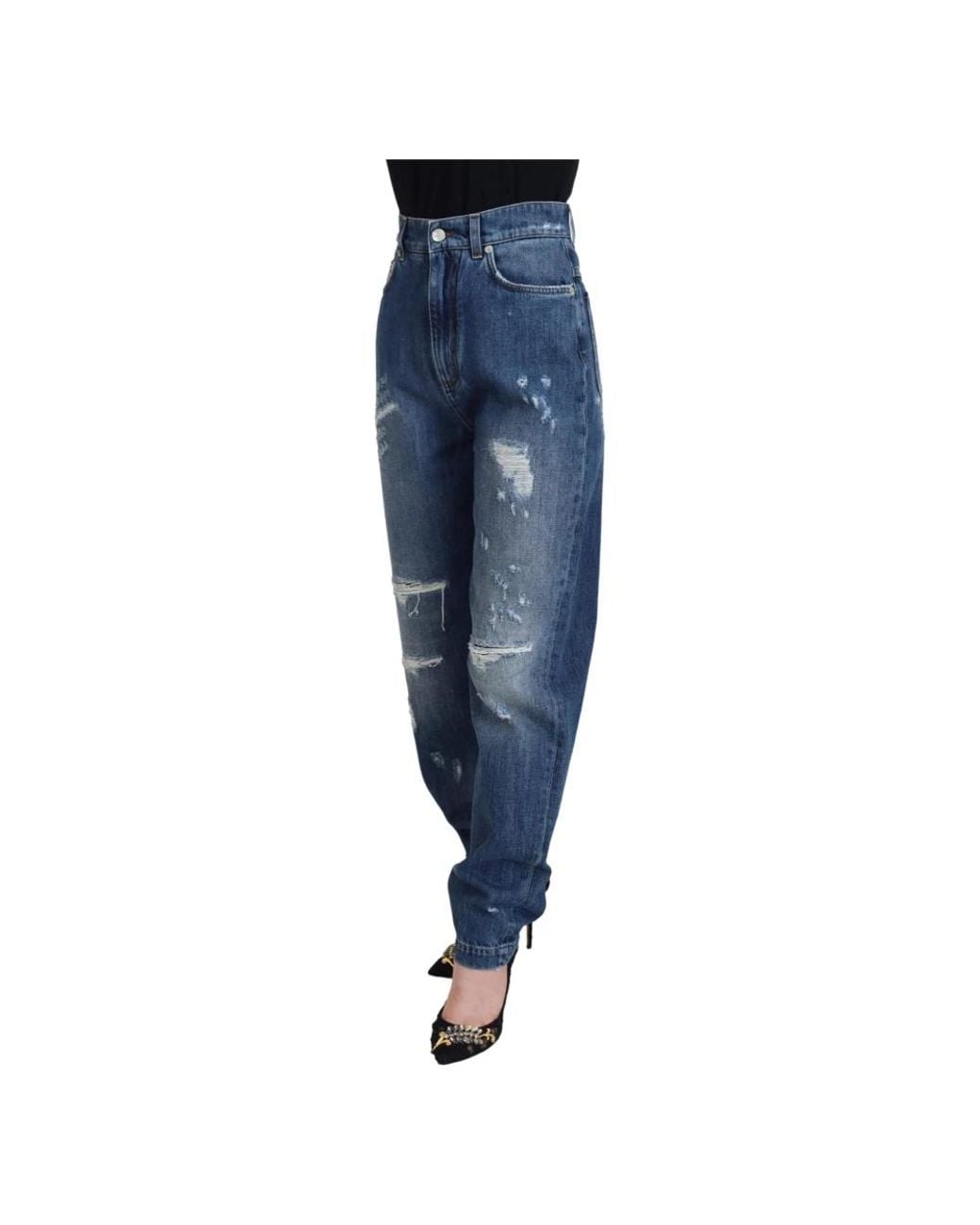 Dolce & Gabbana Blue Loose Fit Jeans