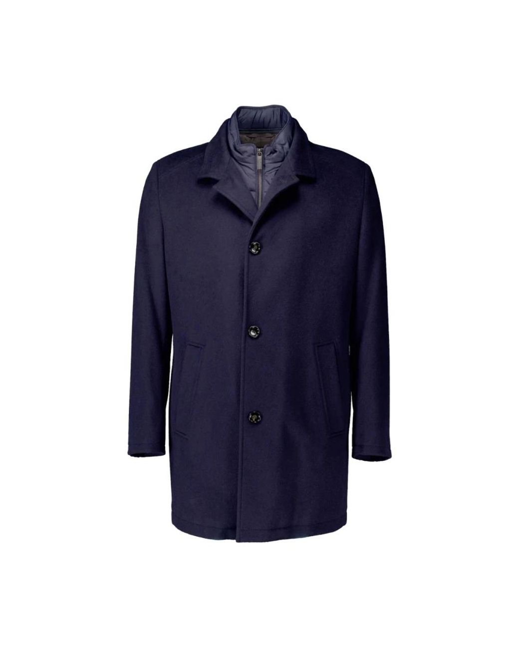 Bugatti Blue Single-Breasted Coats for men