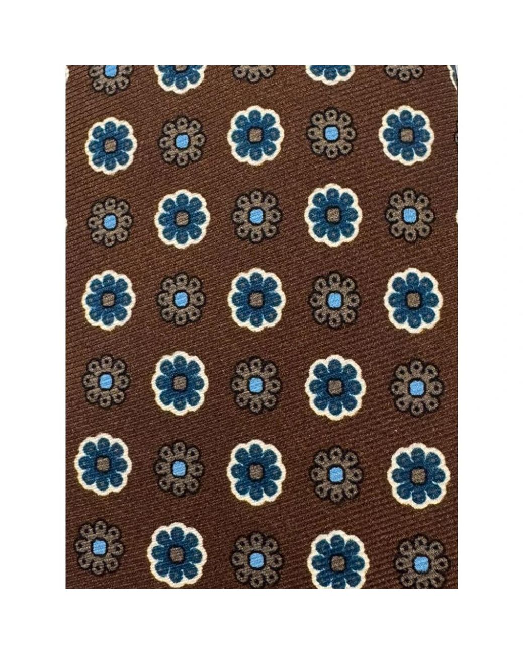Kiton Seidenkrawatte Mit Blumenmuster in Brown für Herren