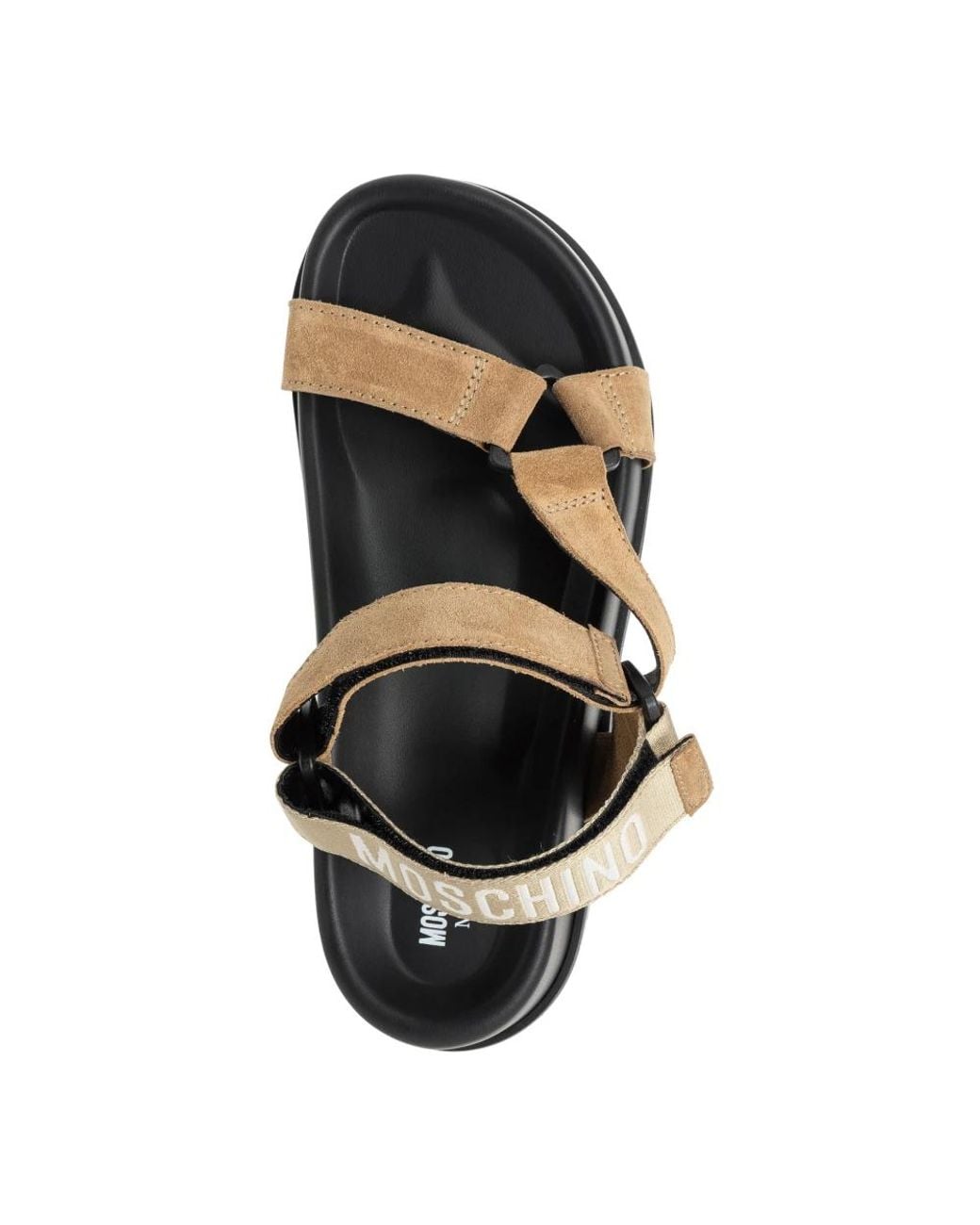 Moschino Brown Flat Sandals