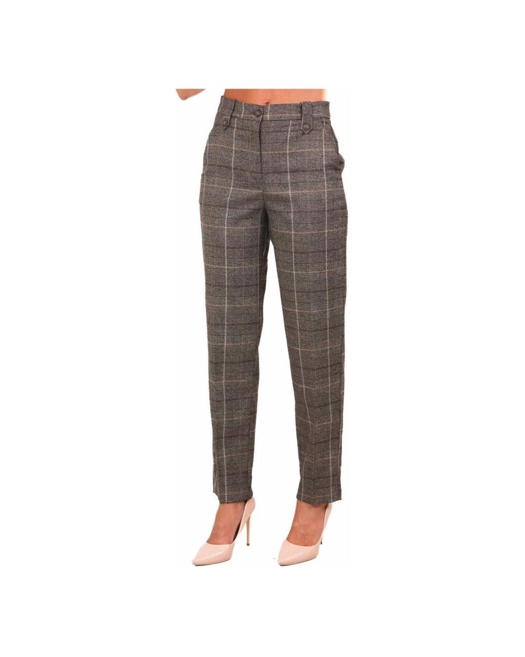 Manila Grace Gray Slim-Fit Trousers for men